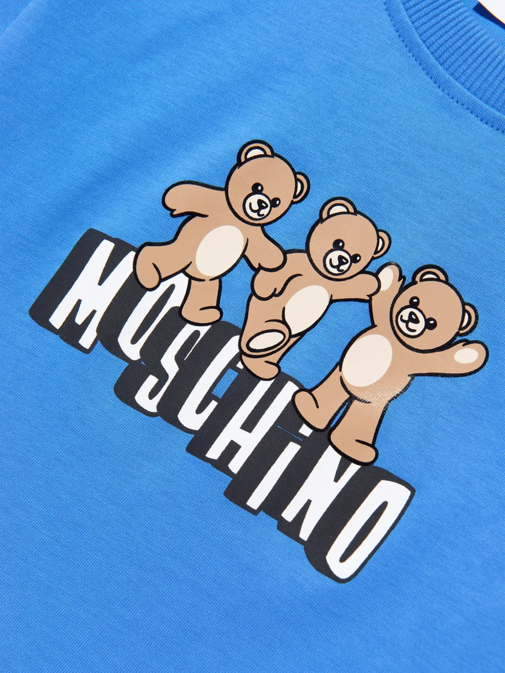 Moschino Kids T-shirt met teddybeerprint Blauw