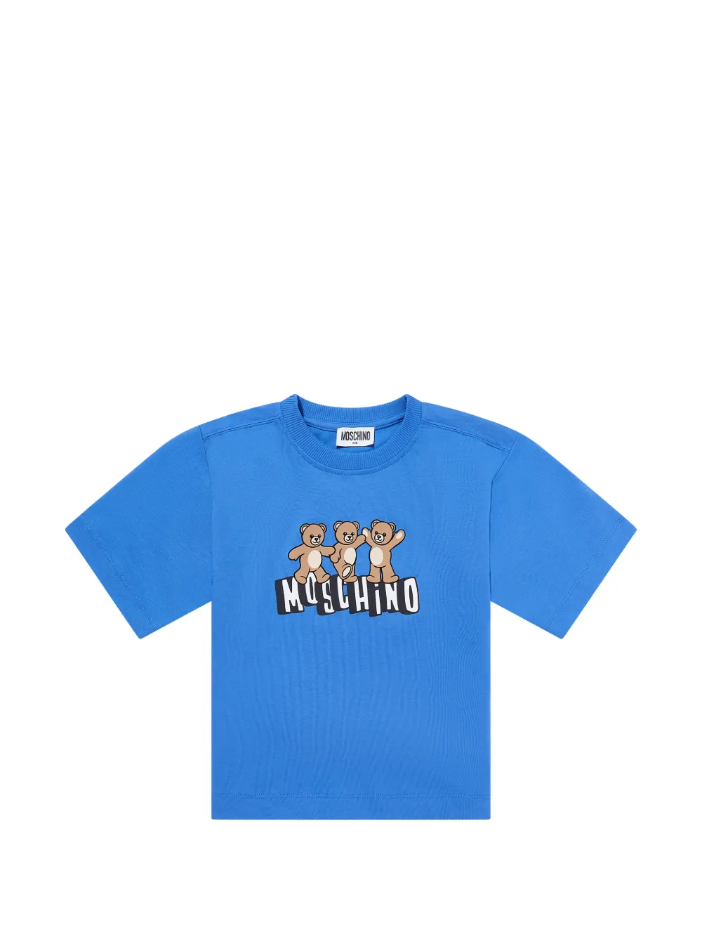 Moschino Kids teddy-print T-shirt - Blu