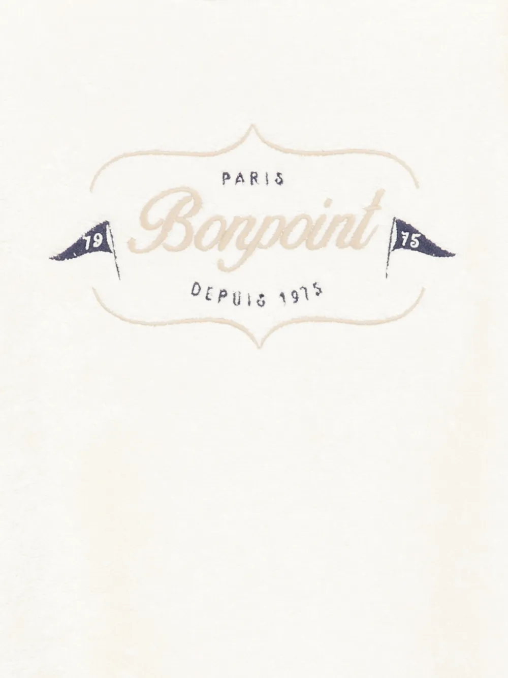  Bonpoint Embroidered Hooded Bath Poncho - Neutrals 