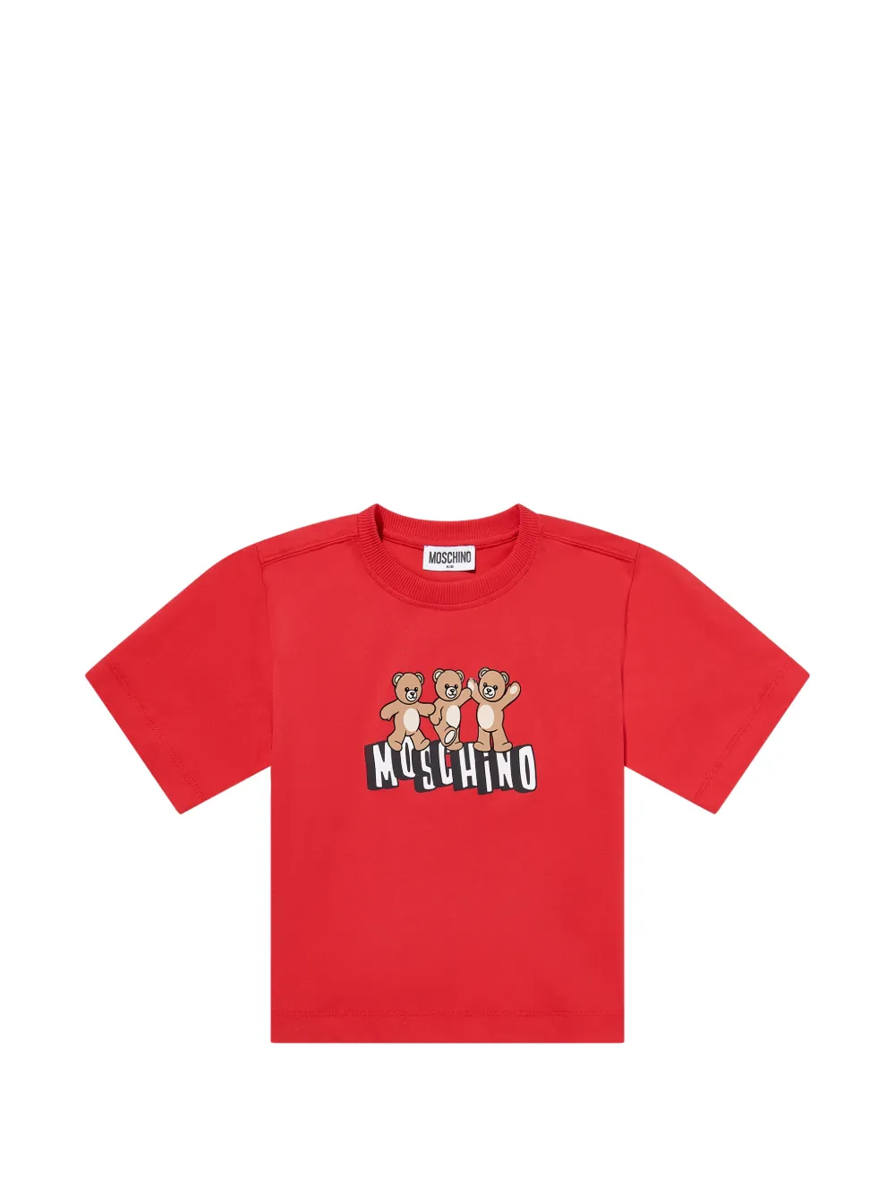 Moschino Kids teddy-print T-shirt - Rosso