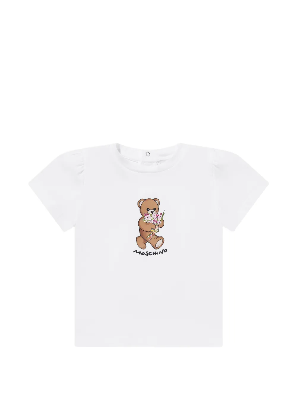 Moschino Kids bear-print T-shirt - Bianco