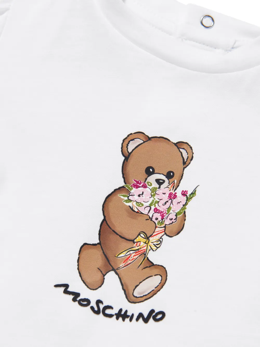 Moschino Kids T-shirt met teddybeerprint Wit