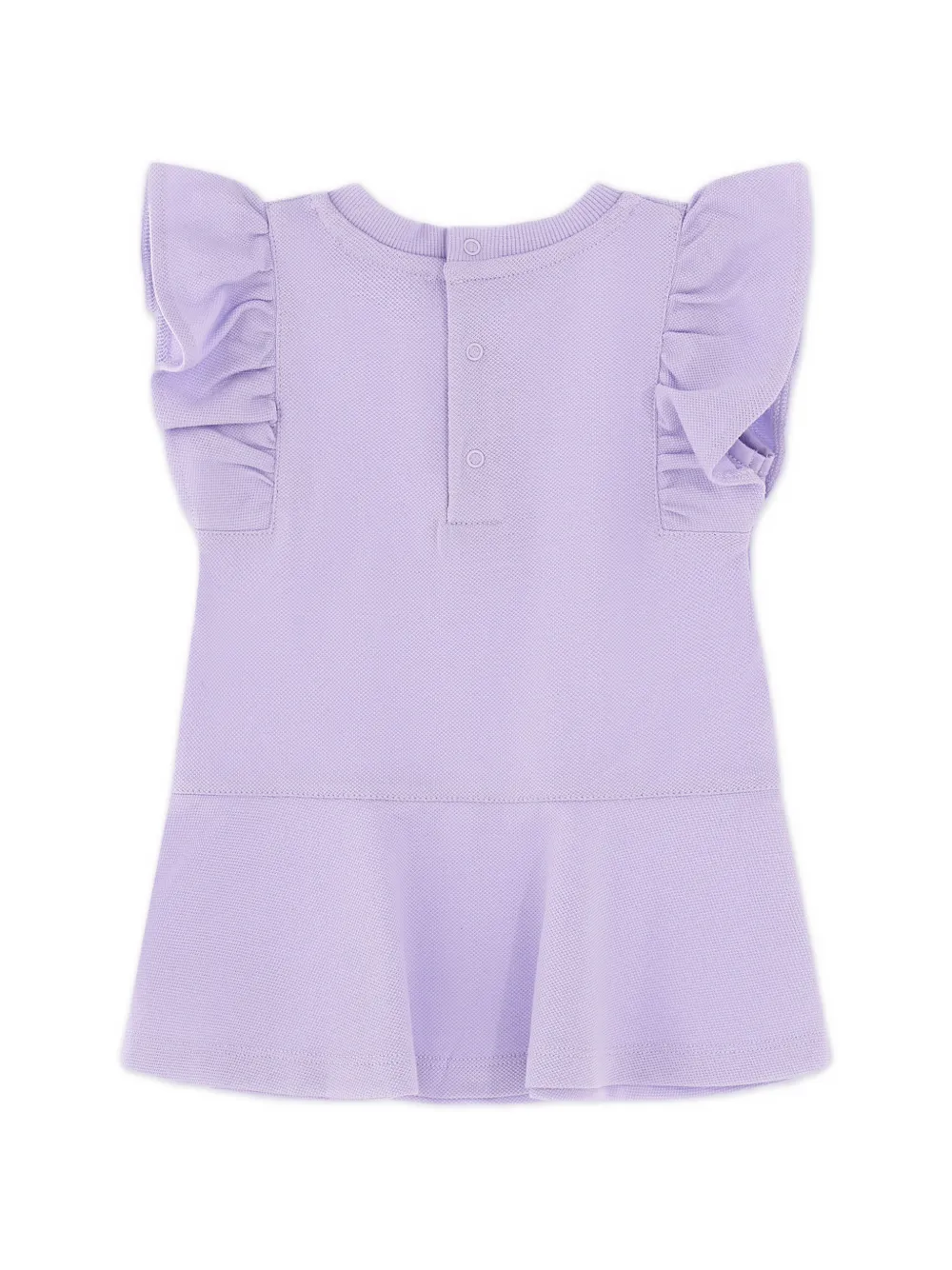 Teddy-Print Ruffled Dress