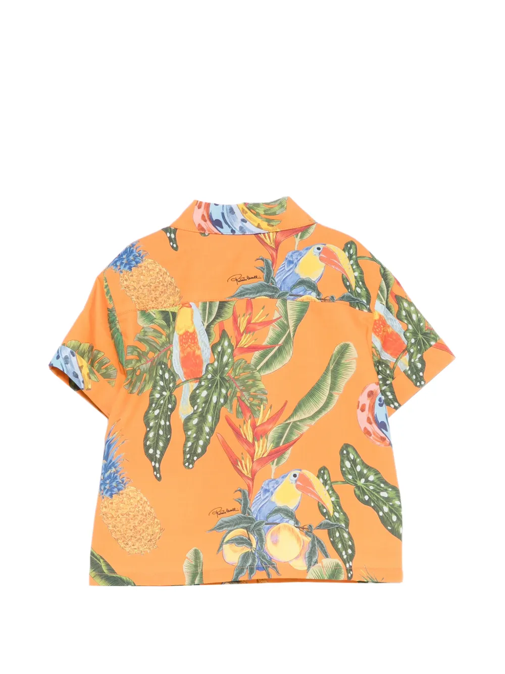  Roberto Cavalli Junior Tropical-print Shirt - Orange 