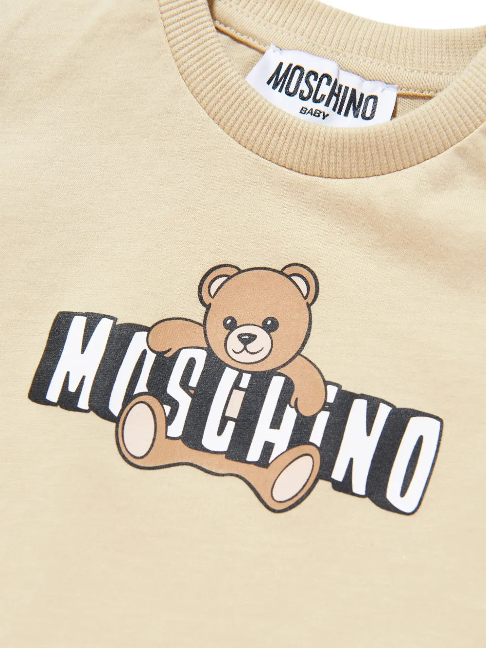 Moschino Kids T-shirt met teddybeerprint Beige
