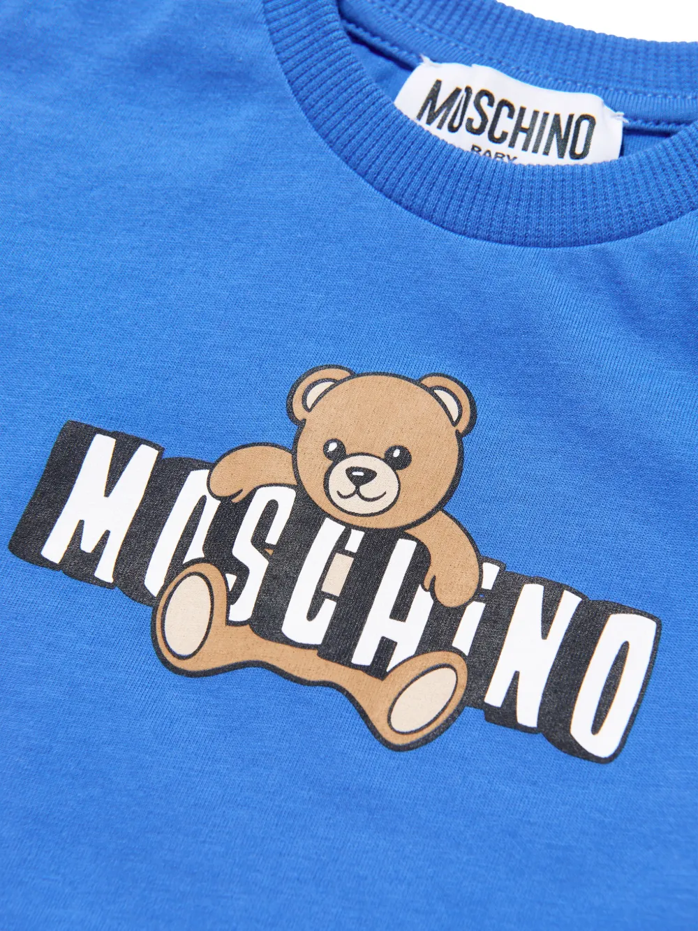 Moschino Kids T-shirt met grafische print Blauw