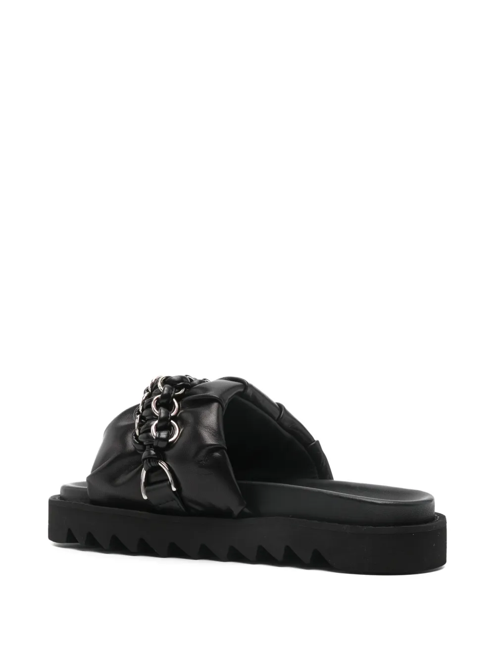 Toga Pulla chain-detail leather sandals Zwart