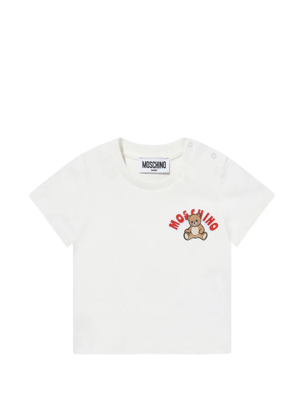 Moschino Kids teddy-print T-shirt - Bianco