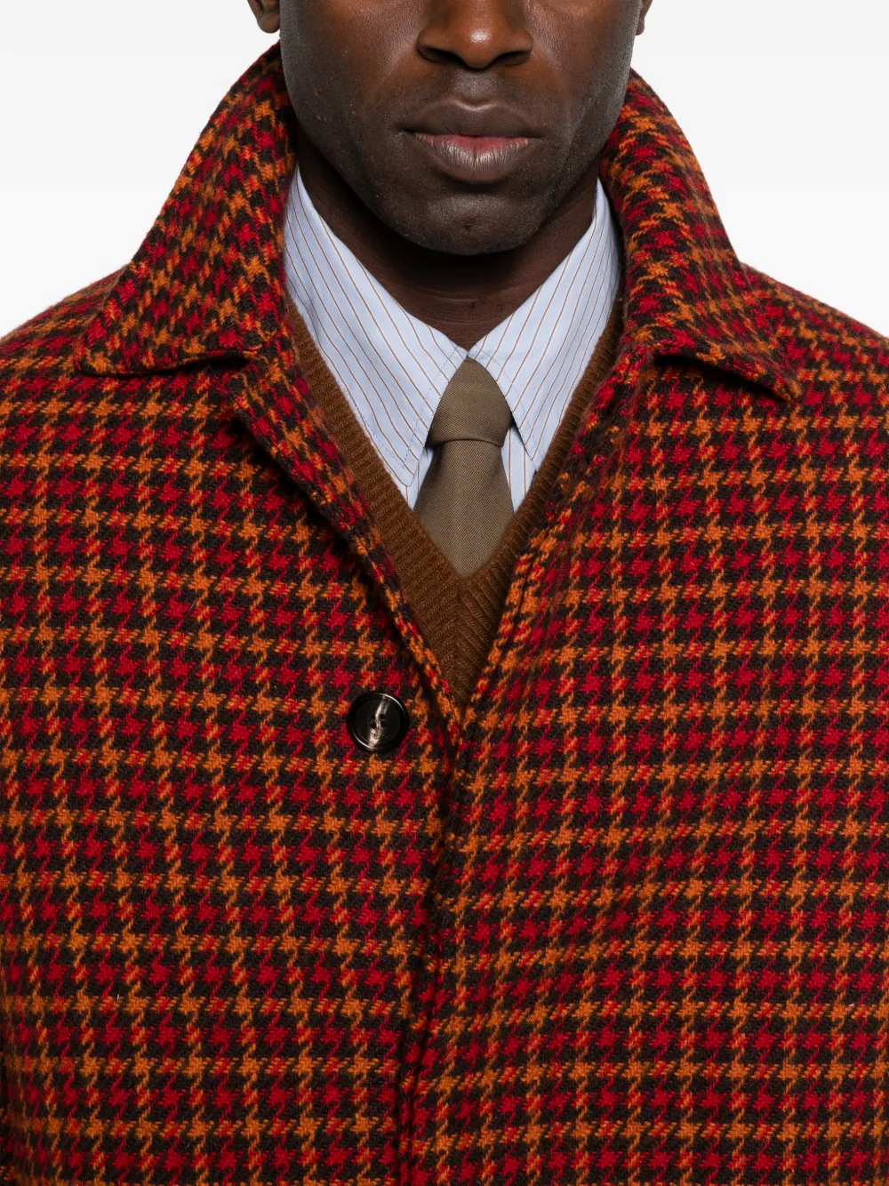 2017 Houndstooth Wool Coat