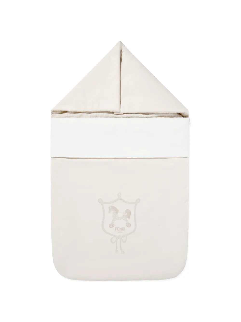 Fendi Kids horse-detail sleep nest - Toni neutri