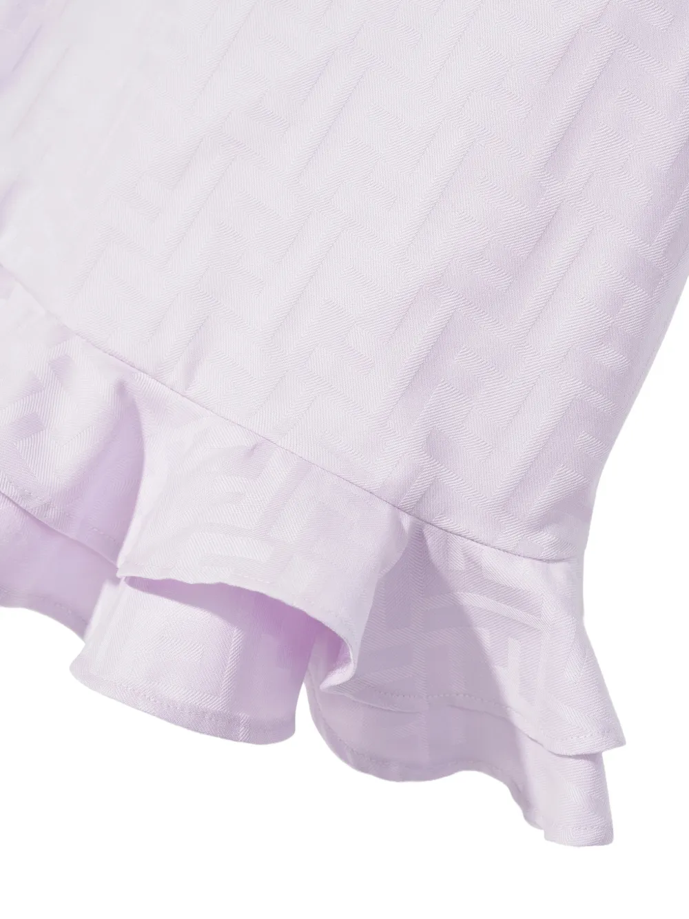 Fendi Kids Jurk met ruches logodetail en zak Paars