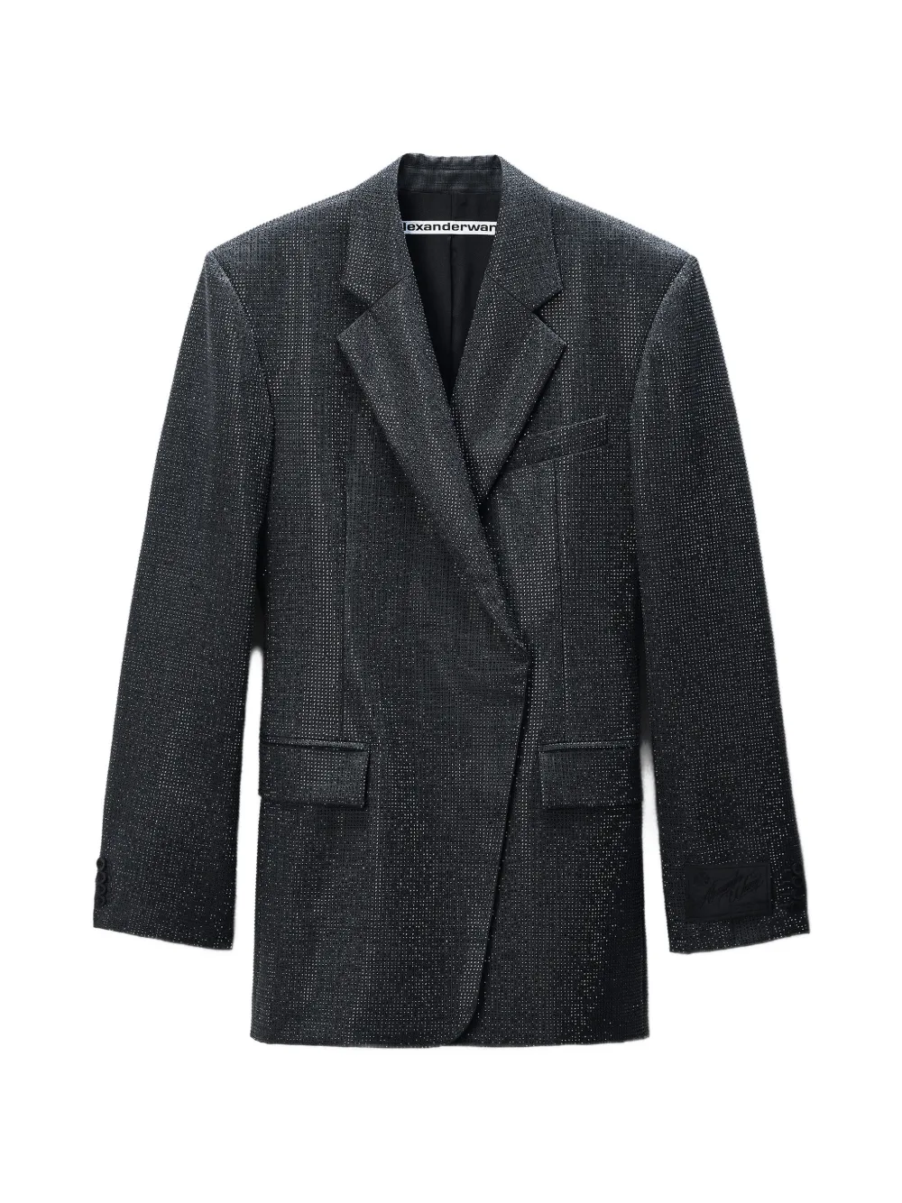 Alexander Wang Crystal blazer mini wool dress - Grey