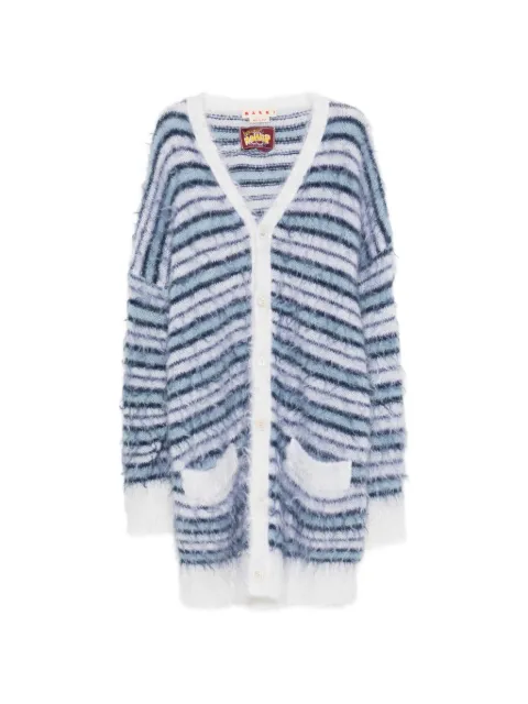 Marni Pre-Owned striped mohair cardigan