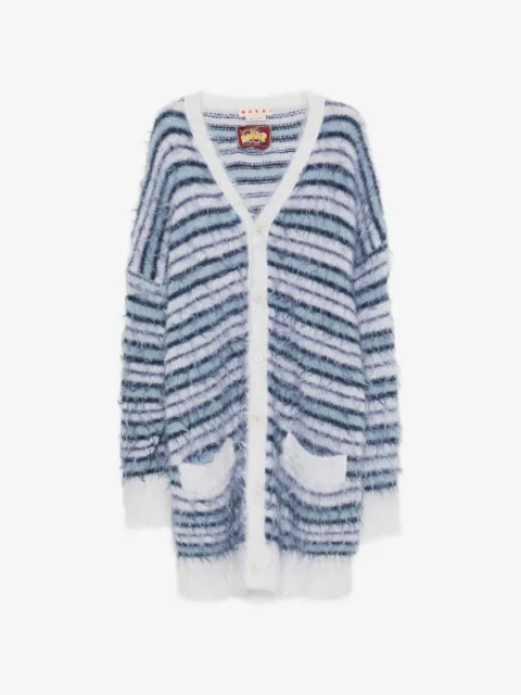 Marni Pre-Owned striped mohair cardigan