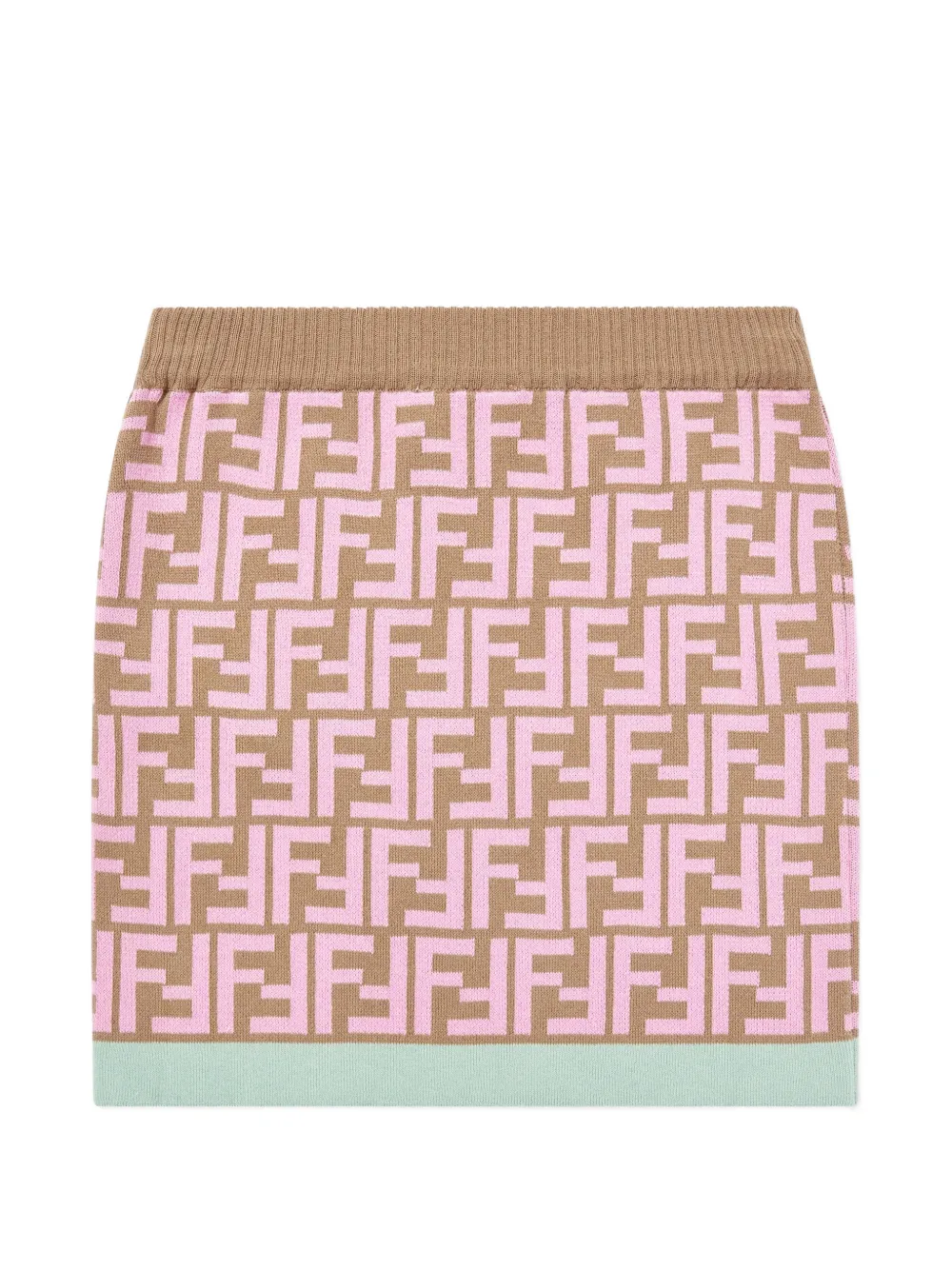 Fendi Kids Rok met FF-patroon Bruin