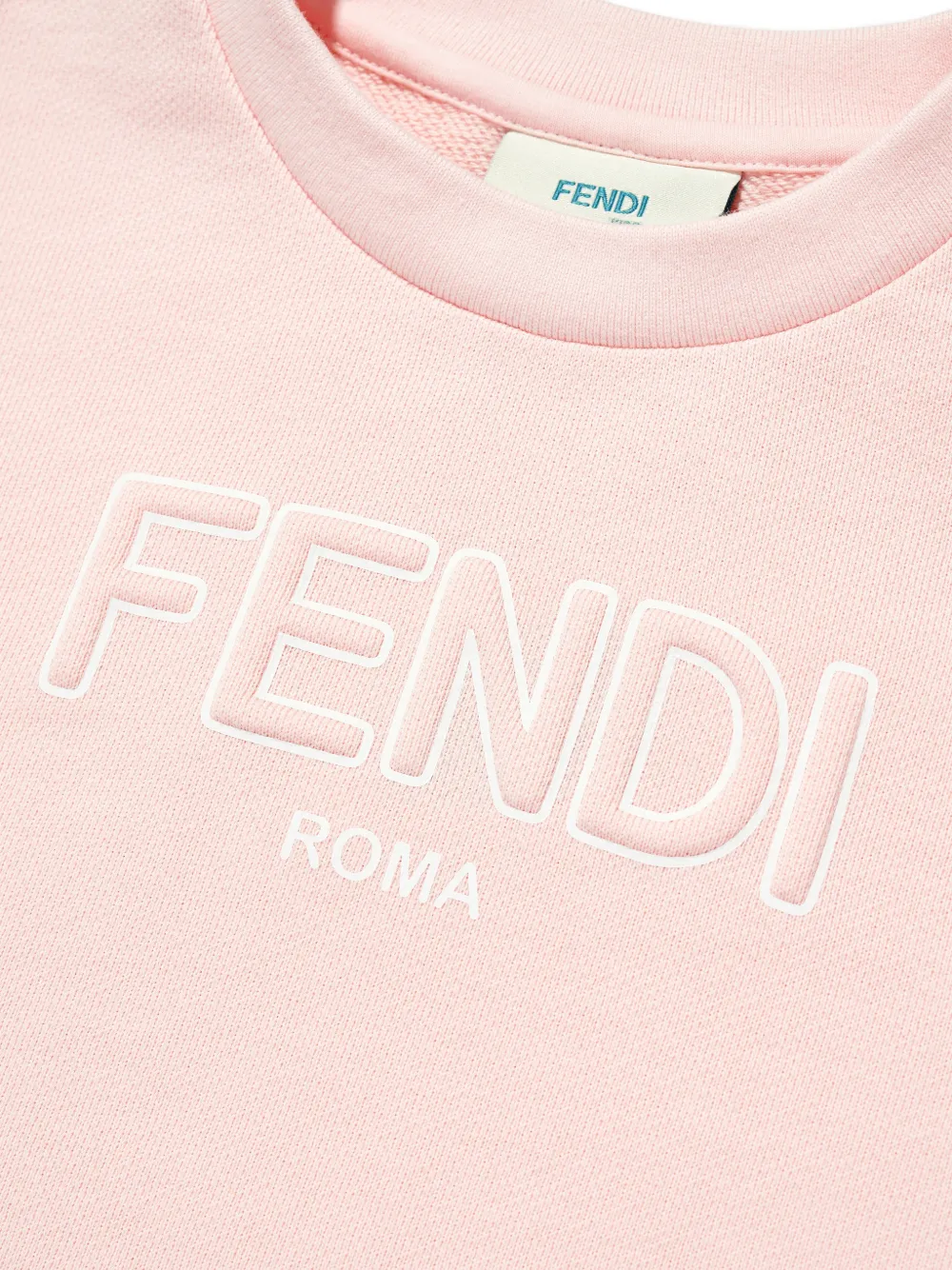 Fendi Kids T-shirt met logo Roze