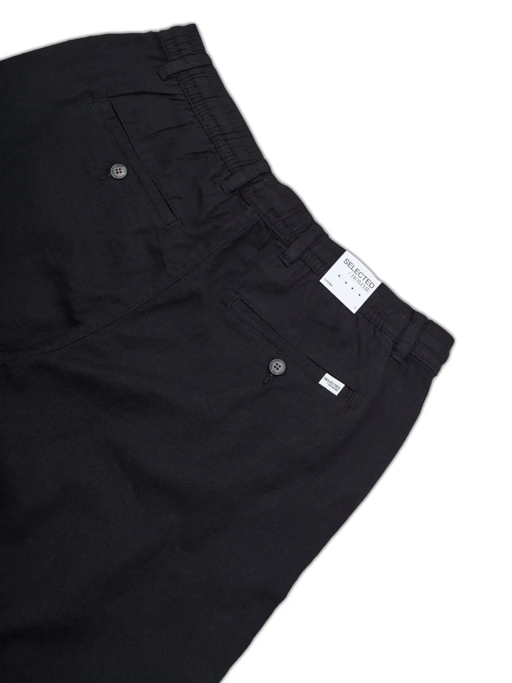 SELECTED Broek met trekkoord Zwart