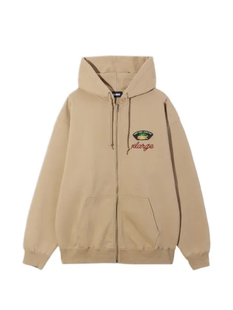 XLarge zip-up embroidered hoodie