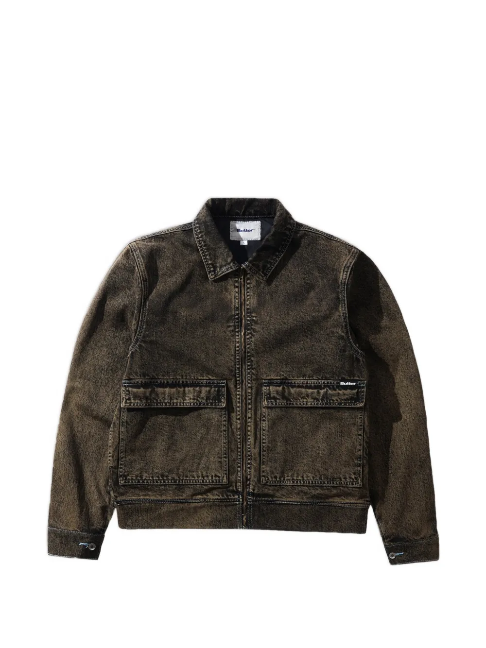 BUTTER GOODS Giacca denim con ricamo - Marrone