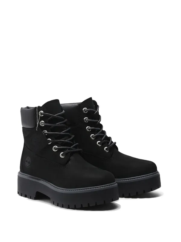 Timberland Bota Stone Street 6-Inch Com Cadarço | Preto | FARFETCH BR