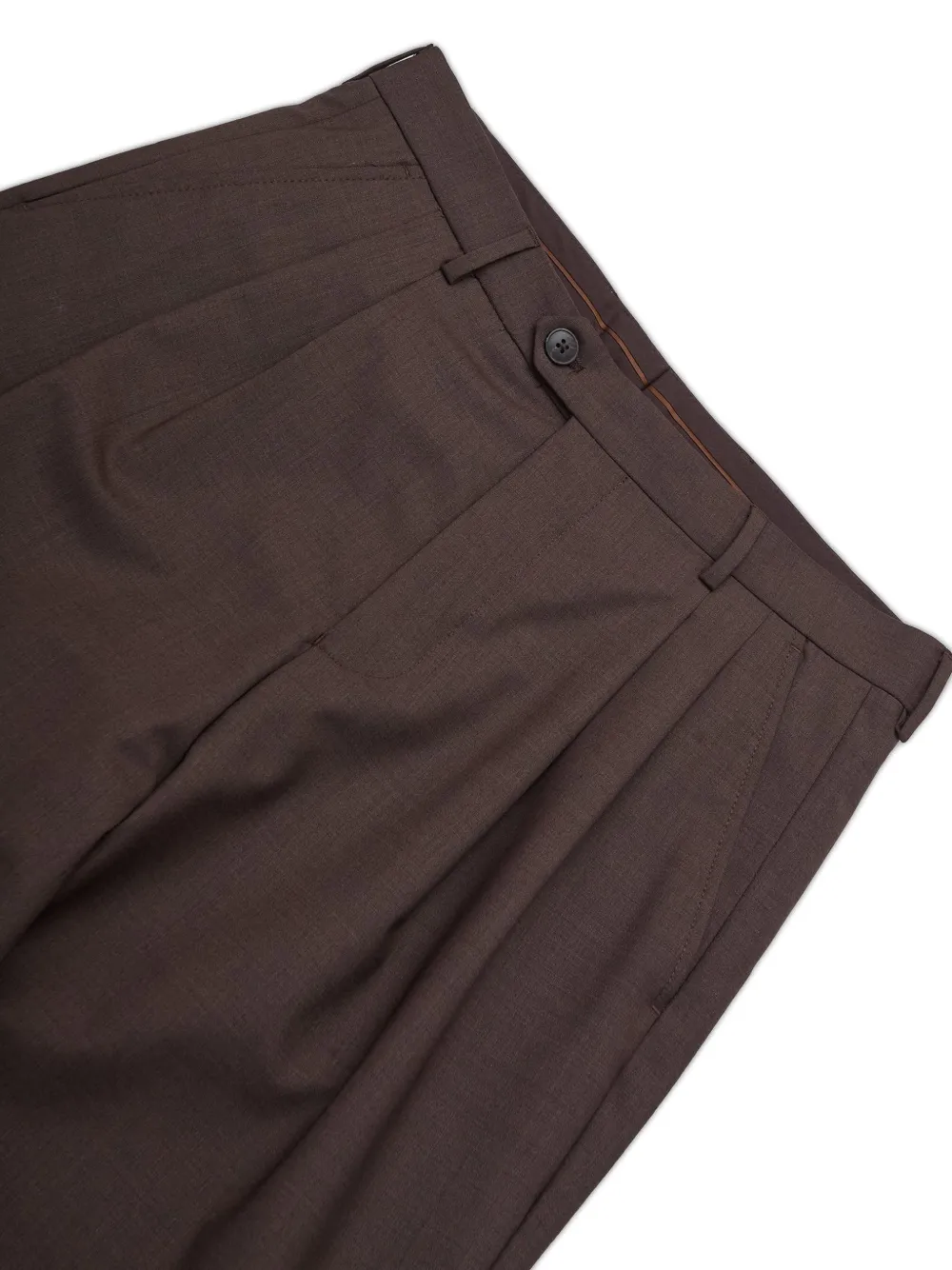  Selected Pleated Trousers - Brown 