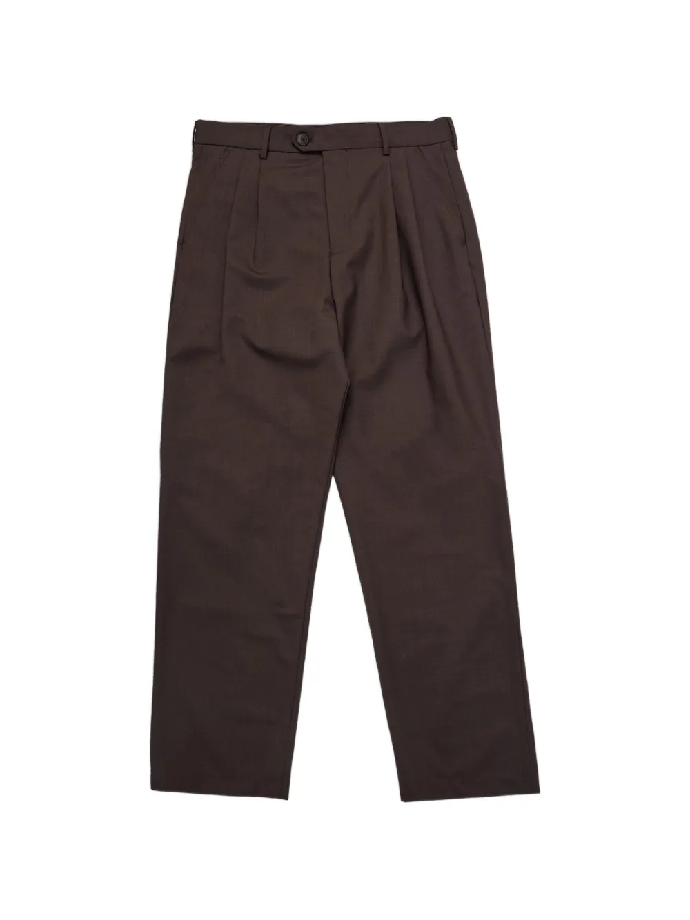 SELECTED pleated trousers - Marrone