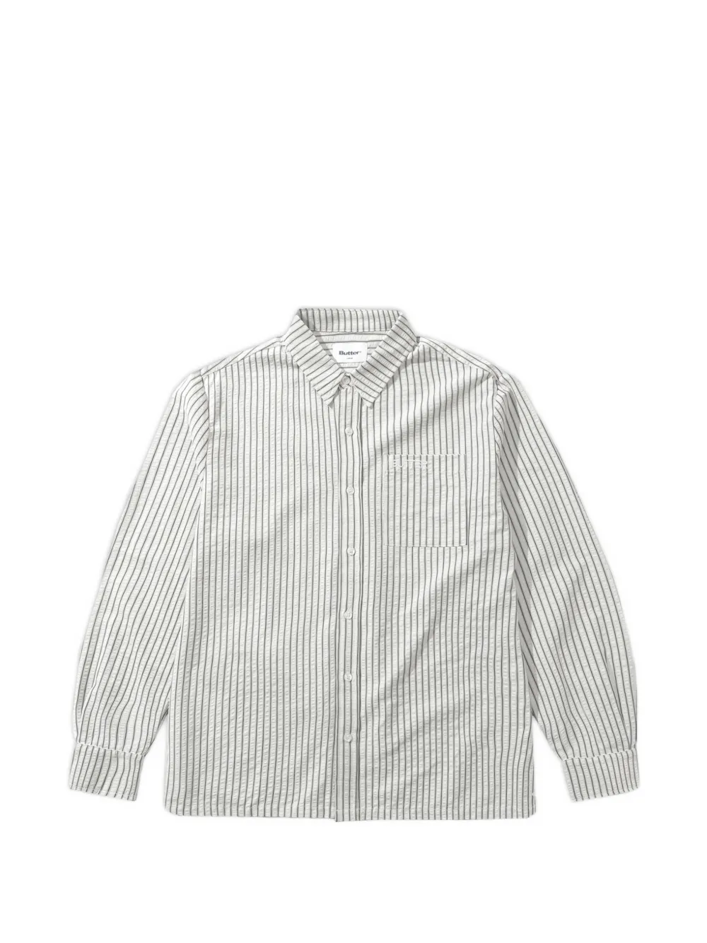 BUTTER GOODS Camicia a righe con ricamo - Toni neutri