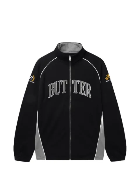 BUTTER GOODS Crown appliqué zip-up sweatshirt