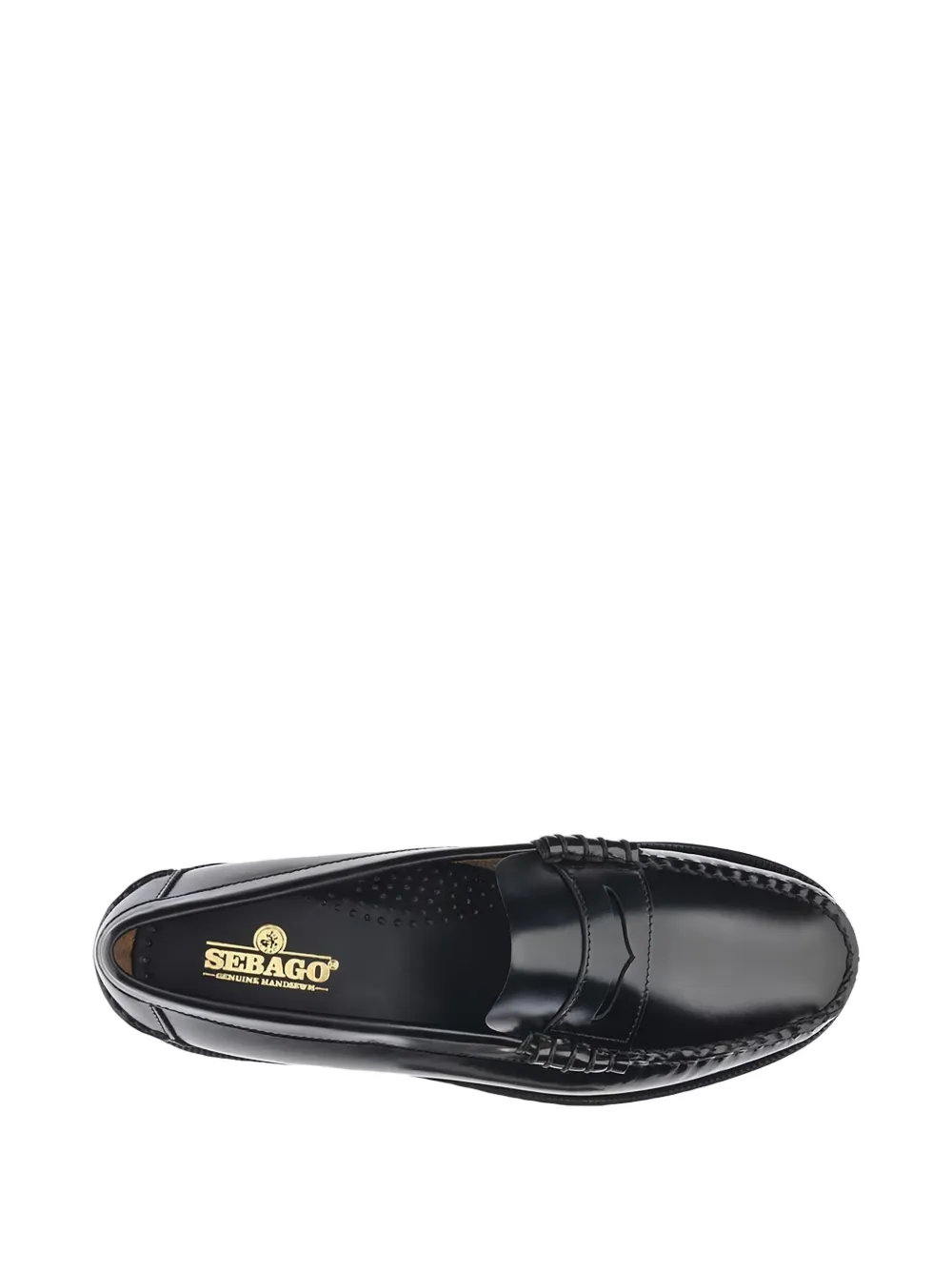 Sebago Dan leren penny loafers Zwart
