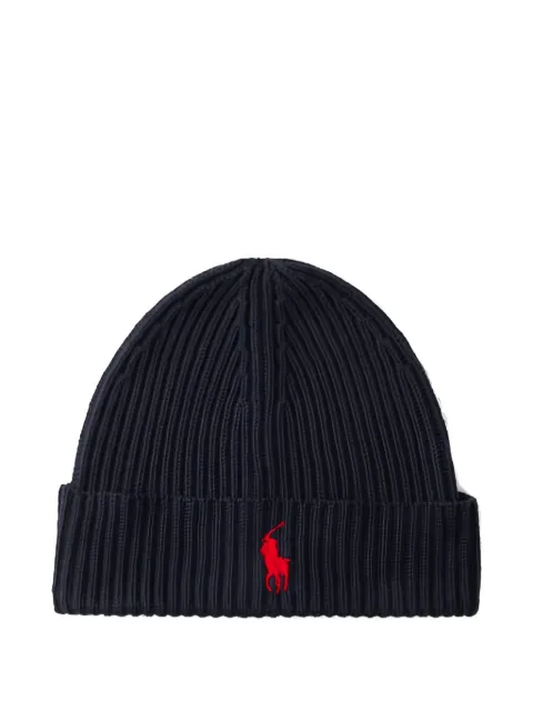 Polo Ralph Lauren gorro de canalé con detalles bordados