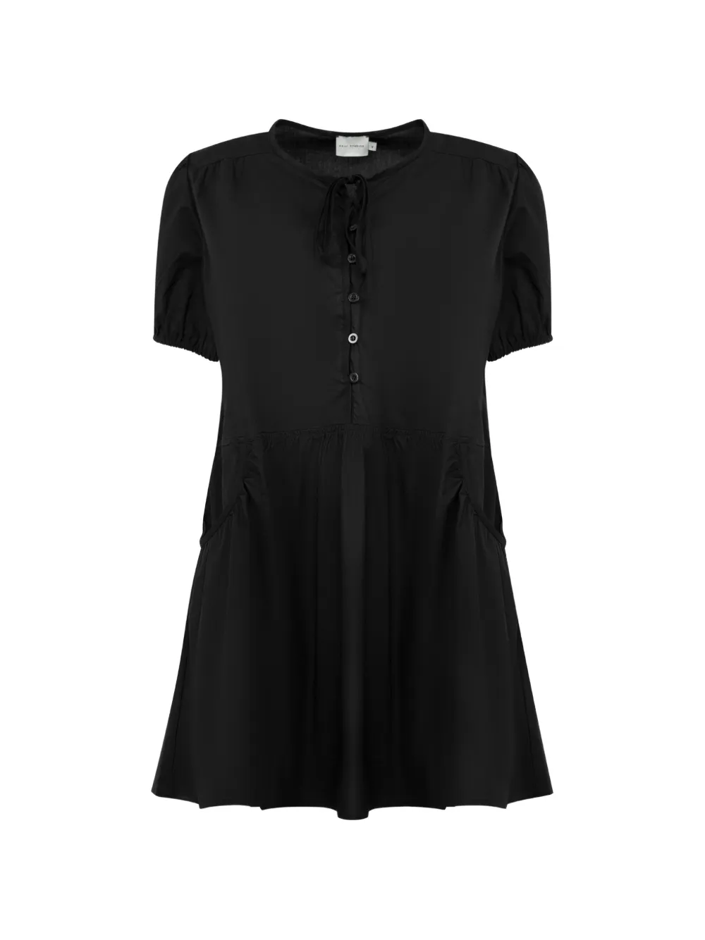 Deiji Studios crew-neck mini dress - Nero