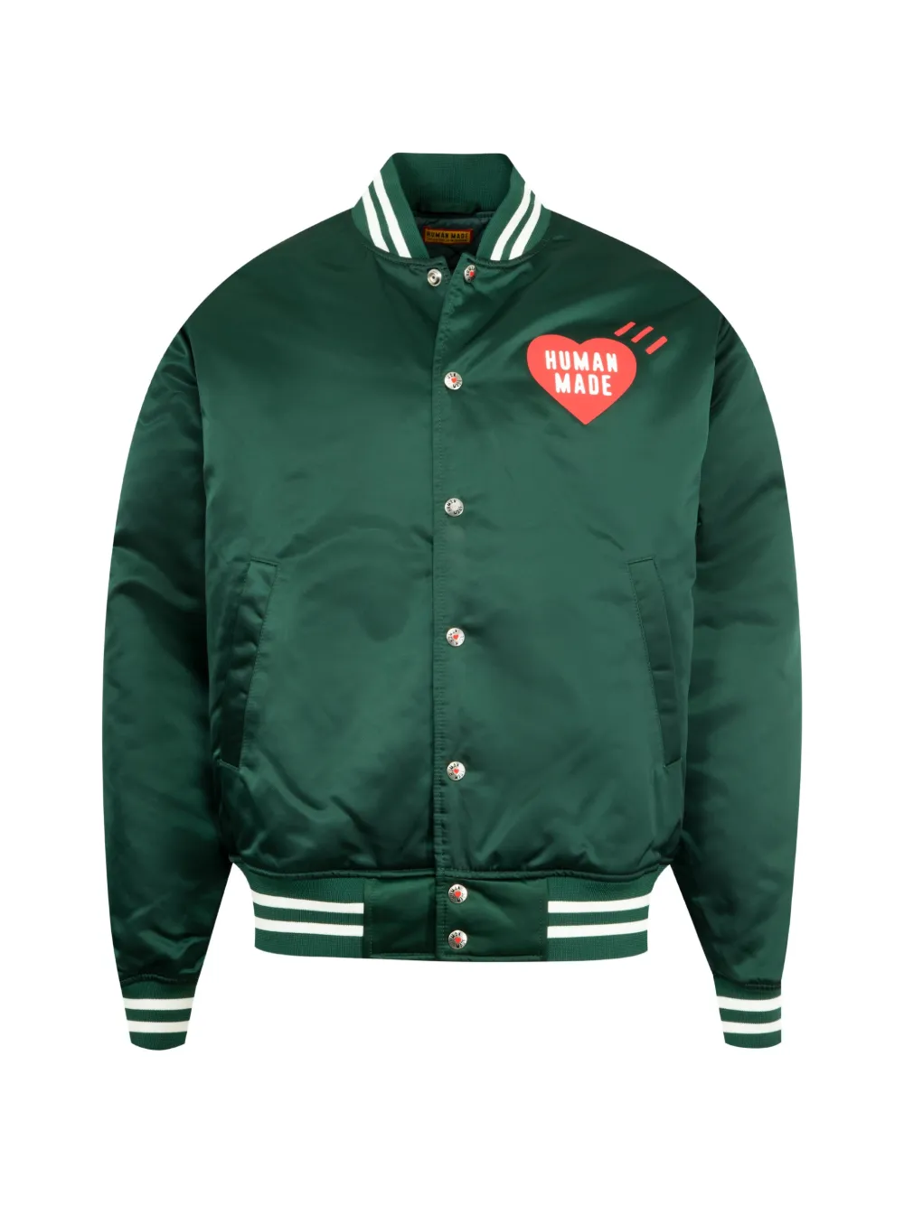 Human Made heart-detail bomber jacket - Verde