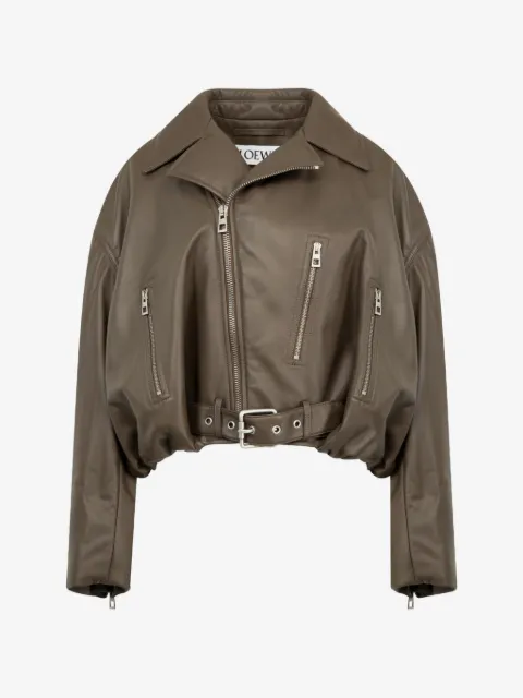 LOEWE belted biker jacket