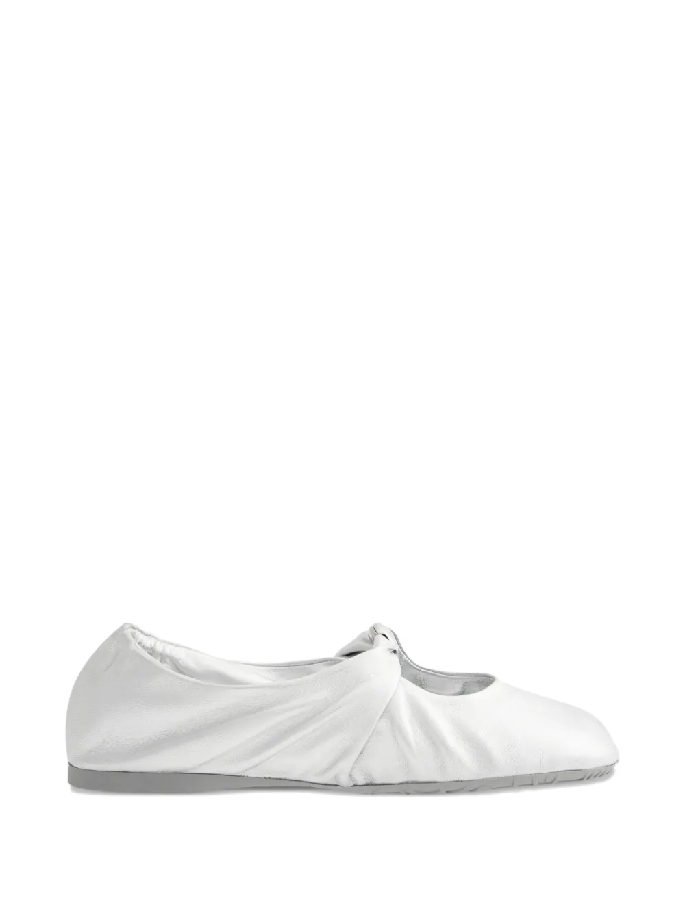 LOEWE leather ballerina shoes Zilver