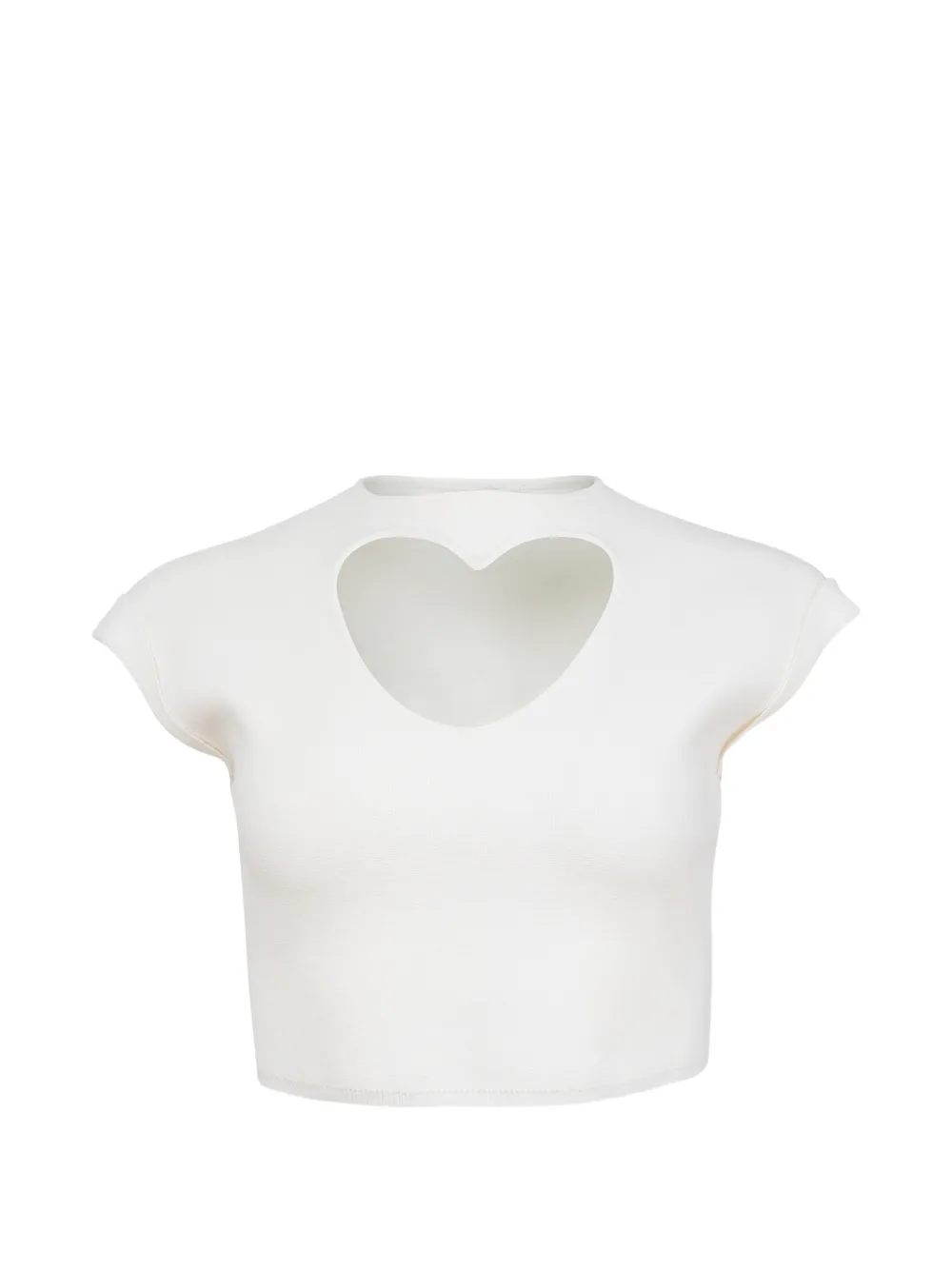Fleur Du Mal Matchmaker heart cutout top - Bianco