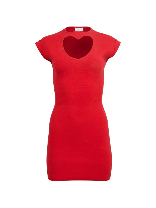 white christmas dresses Cut Out Chest Ruched Bodycon Dress, Ivory / Xs