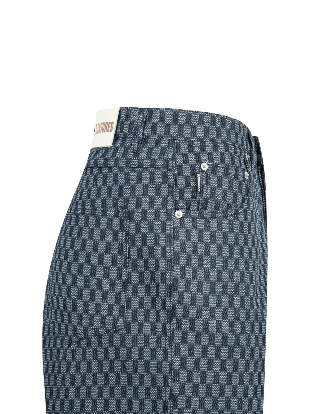  Pleasures Vaqueros Formula Estilo Baggy A Cuadros - Azul 