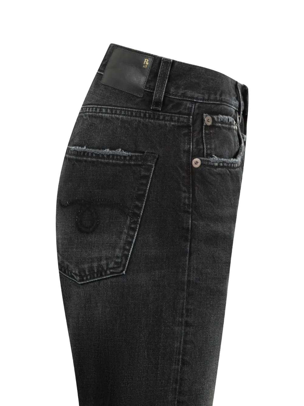 R13 Straight jeans Zwart
