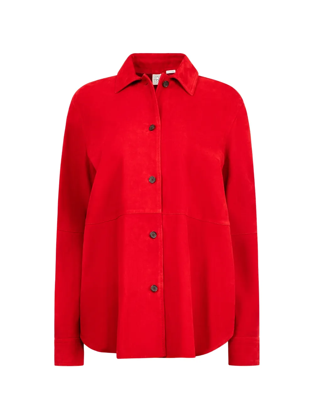 TOTEME buttoned suede overshirt - Rosso
