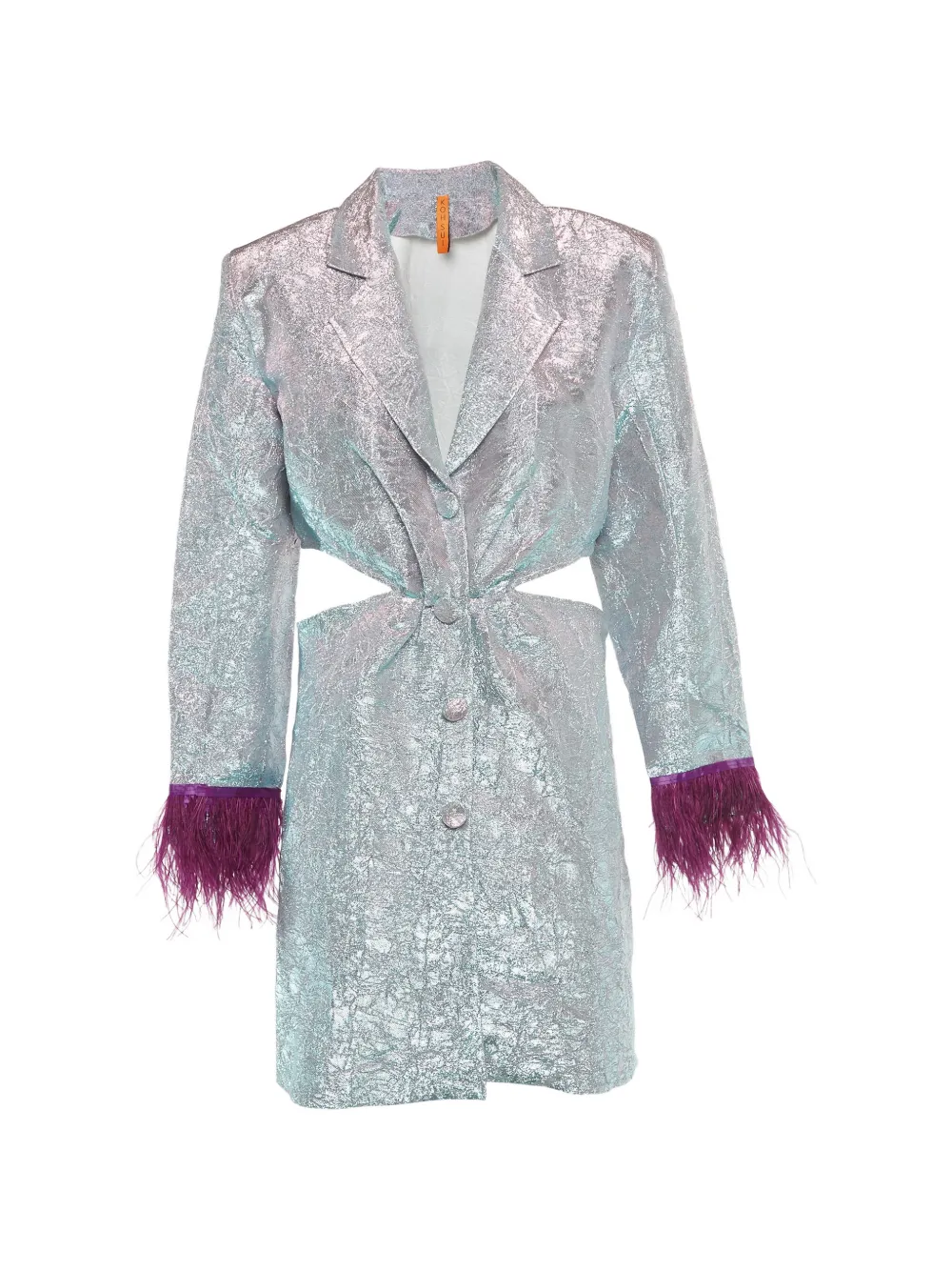 KOH button-fastening cut-out mini dress - Silber