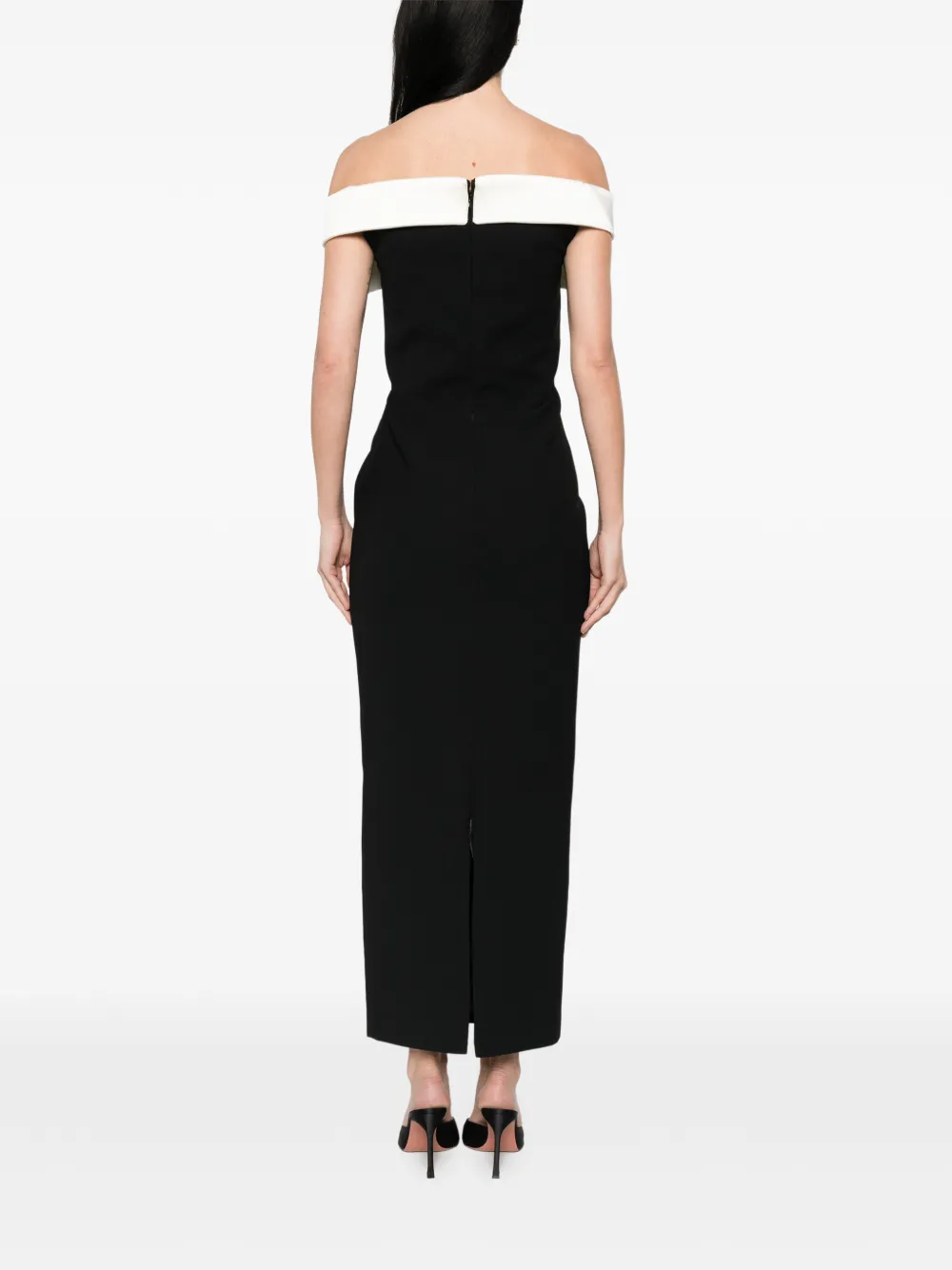 The New Arrivals Ilkyaz Ozel Off-shoulder jurk Zwart
