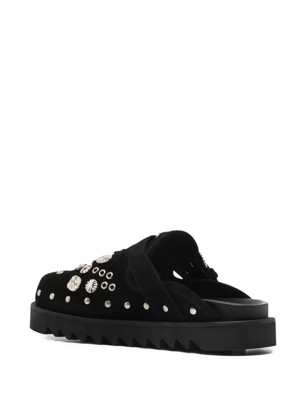 Toga Virilis buckle embellished slippers Zwart