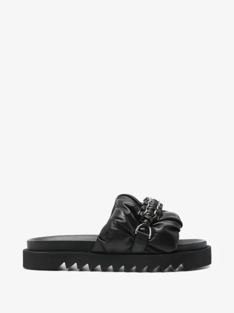 Toga Virilis chain-detail gathered leather sandals