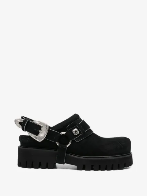 Toga Virilis buckle strap leather mules