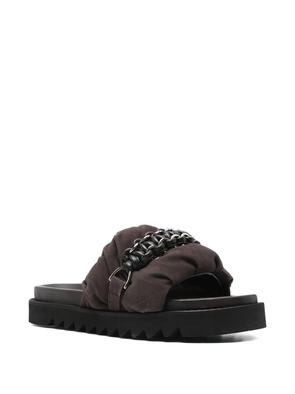 Toga Virilis chain-detail padded sandals Bruin