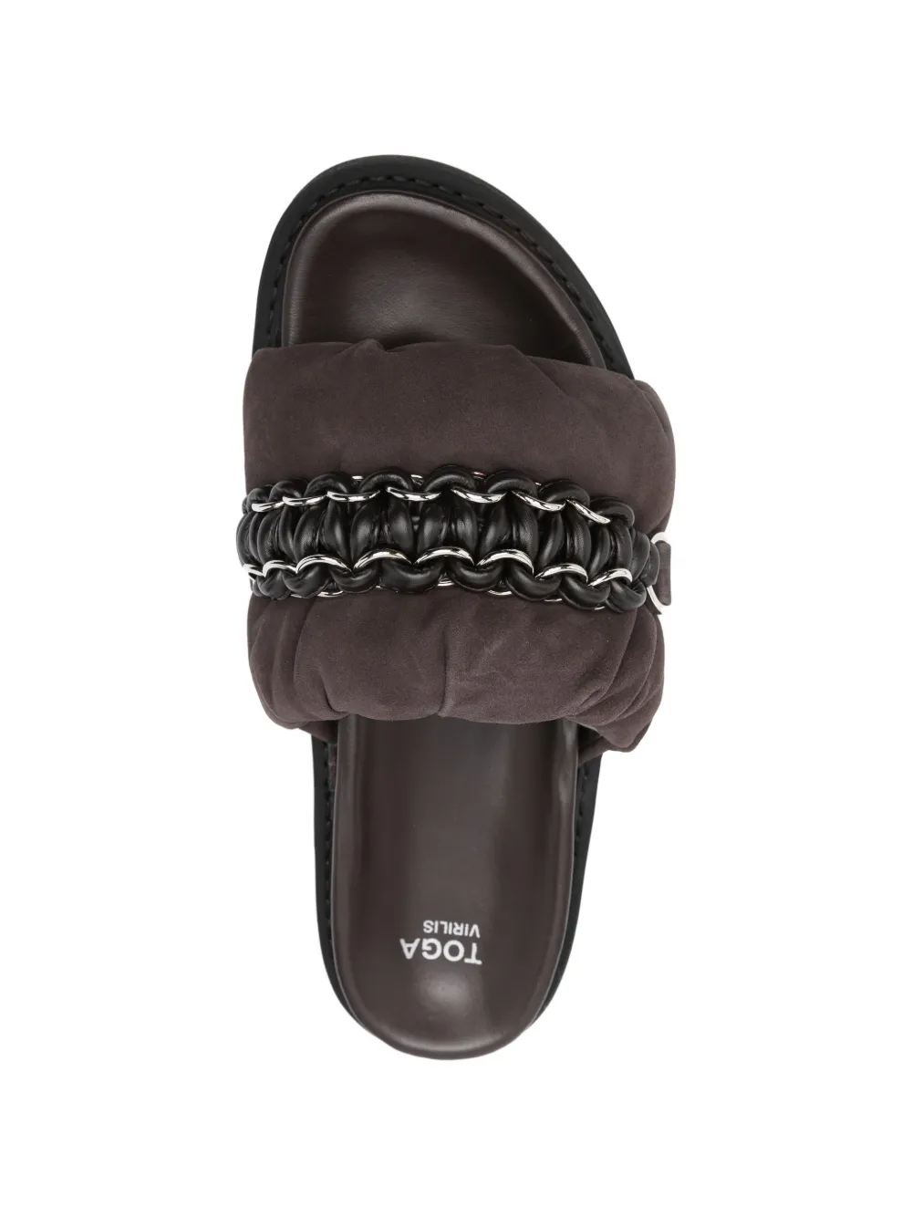 Toga Virilis chain-detail padded sandals Bruin