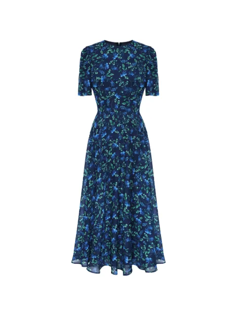 POST MERIDIEM floral-print short-sleeve midi dress