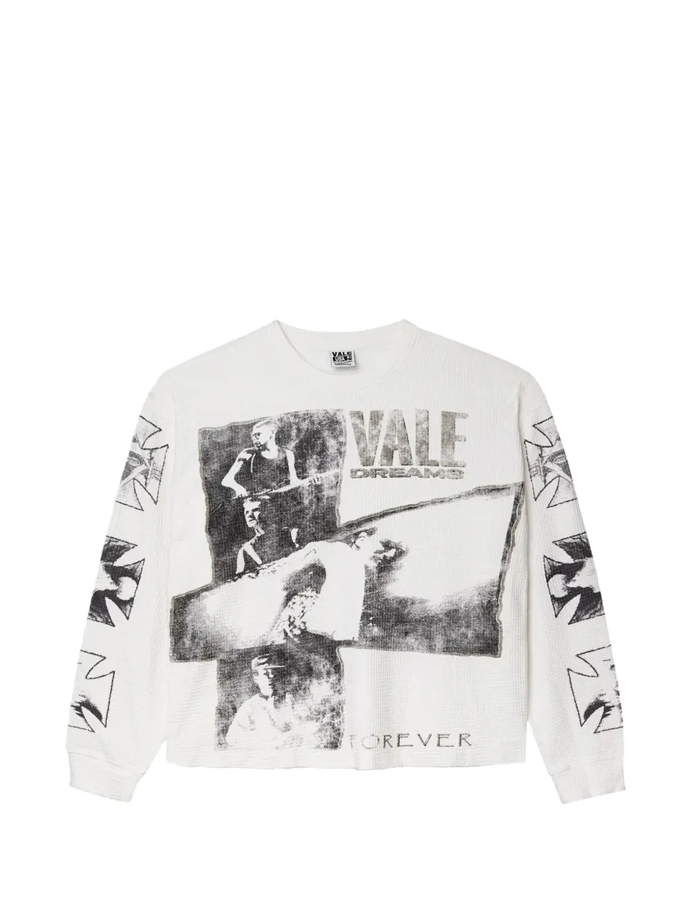 Vale Long-sleeved Graphic Sweatshirt In White