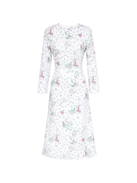 POST MERIDIEM long-sleeve floral-print midi dress