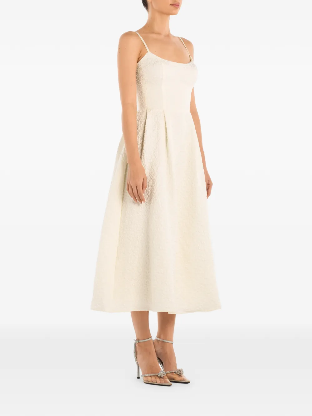  Post Meridiem Strapless Midi Dress - Neutrals 